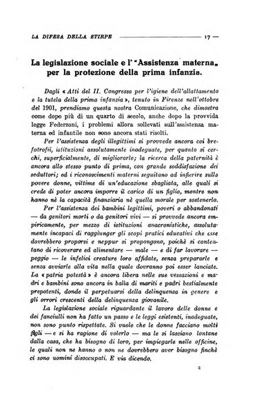 La difesa della stirpe rivista dell'Unione italiana d'assistenza all'infanzia