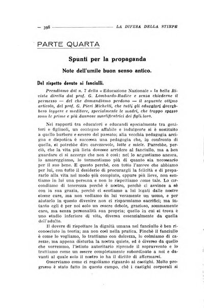 La difesa della stirpe rivista dell'Unione italiana d'assistenza all'infanzia