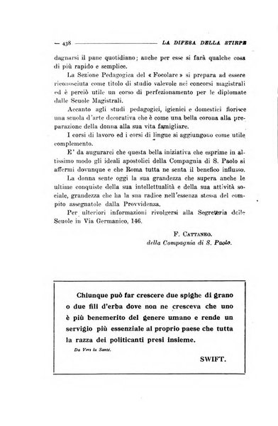 La difesa della stirpe rivista dell'Unione italiana d'assistenza all'infanzia