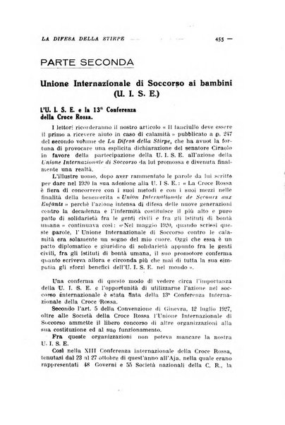 La difesa della stirpe rivista dell'Unione italiana d'assistenza all'infanzia