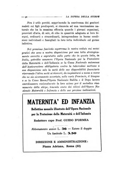 La difesa della stirpe rivista dell'Unione italiana d'assistenza all'infanzia