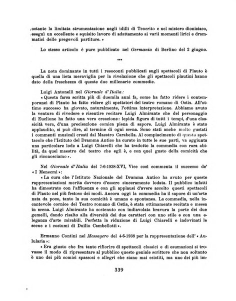 Dioniso bollettino dell'Istituto nazionale del dramma antico