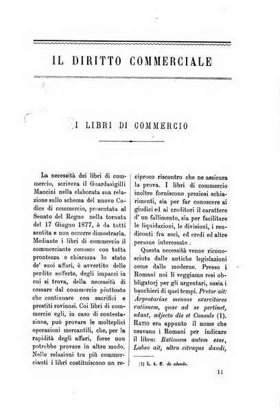 Il diritto commerciale rivista periodica e critica di giurisprudenza e legislazione