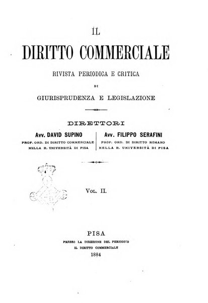 Il diritto commerciale rivista periodica e critica di giurisprudenza e legislazione