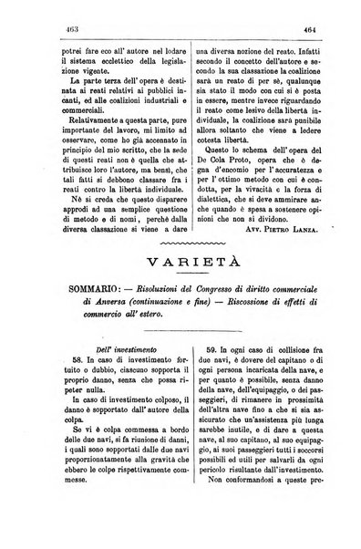 Il diritto commerciale rivista periodica e critica di giurisprudenza e legislazione