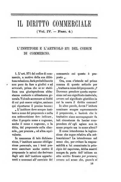 Il diritto commerciale rivista periodica e critica di giurisprudenza e legislazione