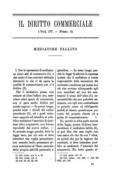 Il diritto commerciale rivista periodica e critica di giurisprudenza e legislazione