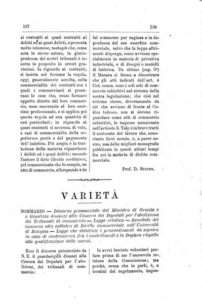 Il diritto commerciale rivista periodica e critica di giurisprudenza e legislazione