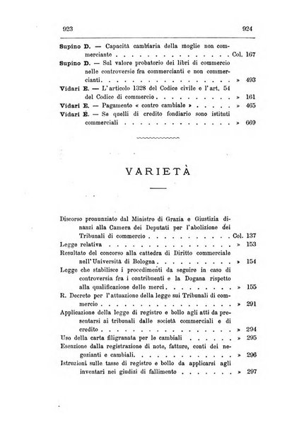 Il diritto commerciale rivista periodica e critica di giurisprudenza e legislazione