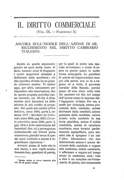 Il diritto commerciale rivista periodica e critica di giurisprudenza e legislazione