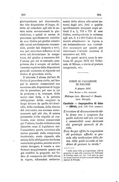 Il diritto commerciale rivista periodica e critica di giurisprudenza e legislazione