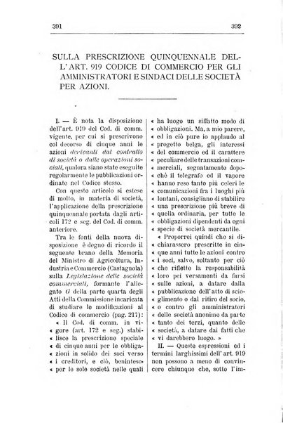 Il diritto commerciale rivista periodica e critica di giurisprudenza e legislazione