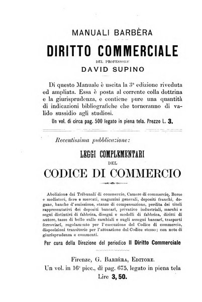 Il diritto commerciale rivista periodica e critica di giurisprudenza e legislazione