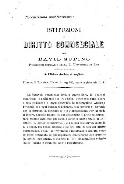 Il diritto commerciale rivista periodica e critica di giurisprudenza e legislazione