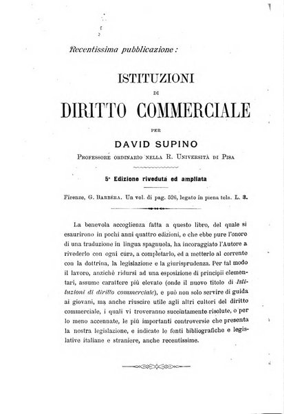 Il diritto commerciale rivista periodica e critica di giurisprudenza e legislazione