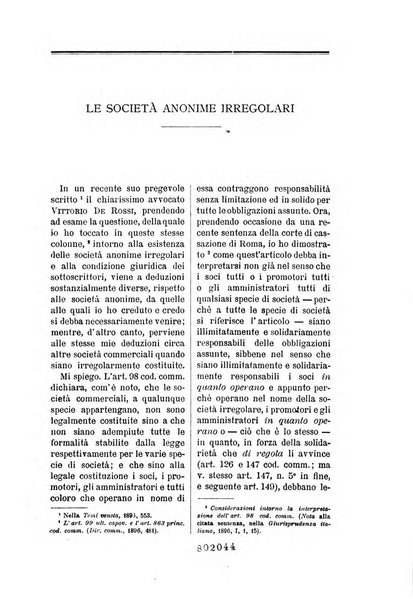 Il diritto commerciale rivista periodica e critica di giurisprudenza e legislazione