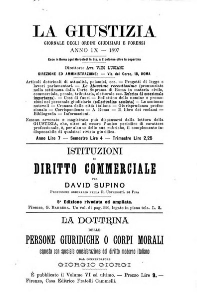 Il diritto commerciale rivista periodica e critica di giurisprudenza e legislazione