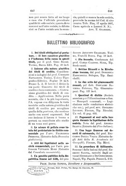 Il diritto commerciale rivista periodica e critica di giurisprudenza e legislazione