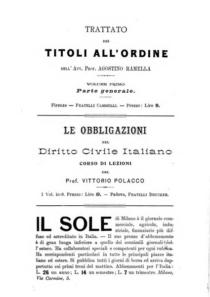 Il diritto commerciale rivista periodica e critica di giurisprudenza e legislazione