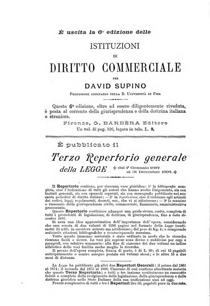 Il diritto commerciale rivista periodica e critica di giurisprudenza e legislazione