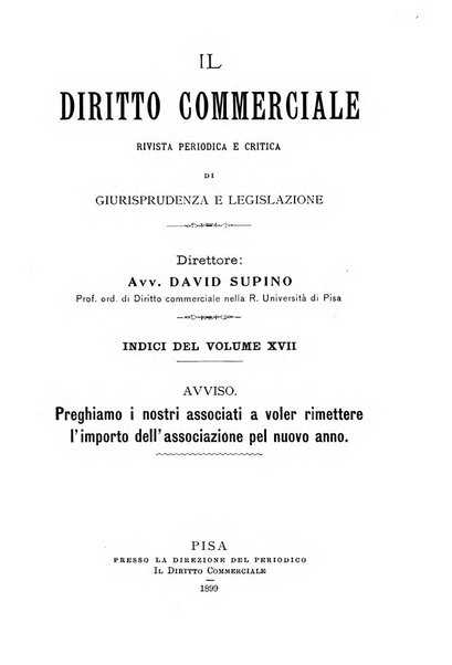 Il diritto commerciale rivista periodica e critica di giurisprudenza e legislazione