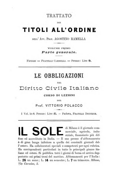 Il diritto commerciale rivista periodica e critica di giurisprudenza e legislazione