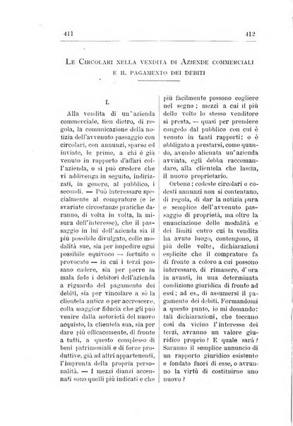 Il diritto commerciale rivista periodica e critica di giurisprudenza e legislazione