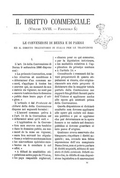 Il diritto commerciale rivista periodica e critica di giurisprudenza e legislazione