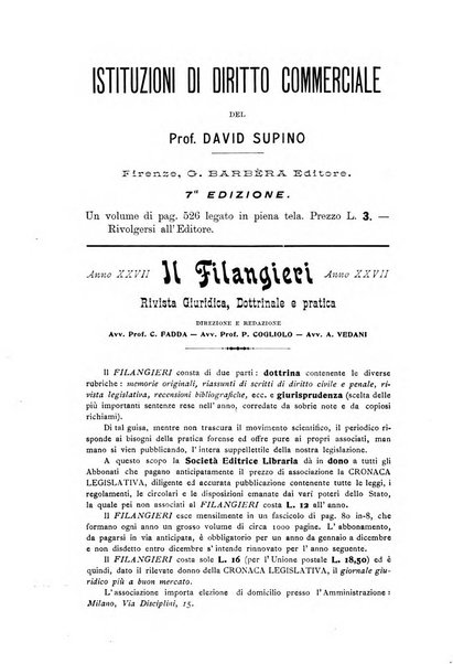 Il diritto commerciale rivista periodica e critica di giurisprudenza e legislazione