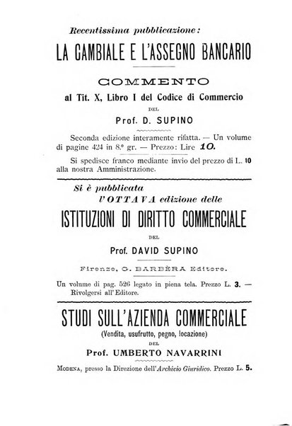 Il diritto commerciale rivista periodica e critica di giurisprudenza e legislazione