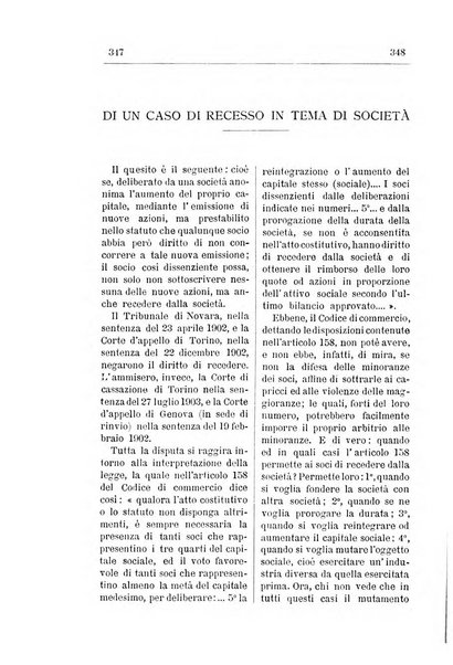 Il diritto commerciale rivista periodica e critica di giurisprudenza e legislazione