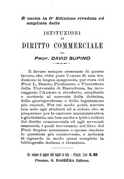 Il diritto commerciale rivista periodica e critica di giurisprudenza e legislazione