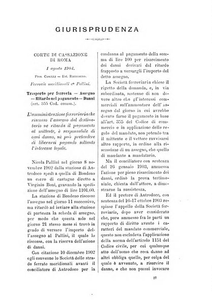 Il diritto commerciale rivista periodica e critica di giurisprudenza e legislazione