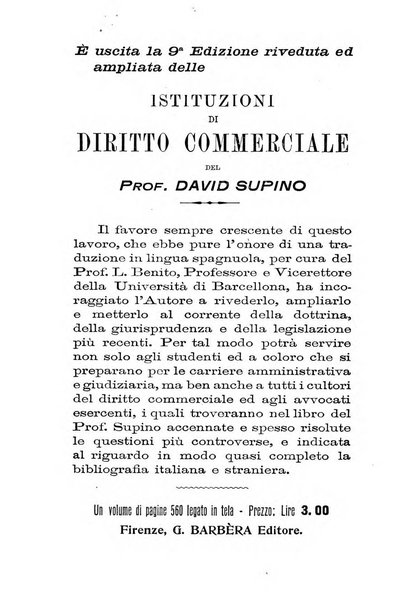 Il diritto commerciale rivista periodica e critica di giurisprudenza e legislazione