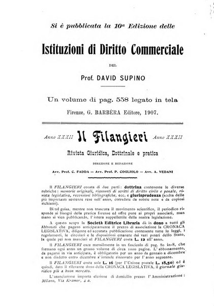 Il diritto commerciale rivista periodica e critica di giurisprudenza e legislazione