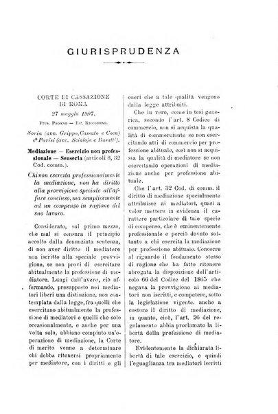 Il diritto commerciale rivista periodica e critica di giurisprudenza e legislazione