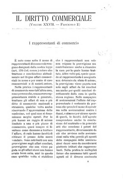 Il diritto commerciale rivista periodica e critica di giurisprudenza e legislazione