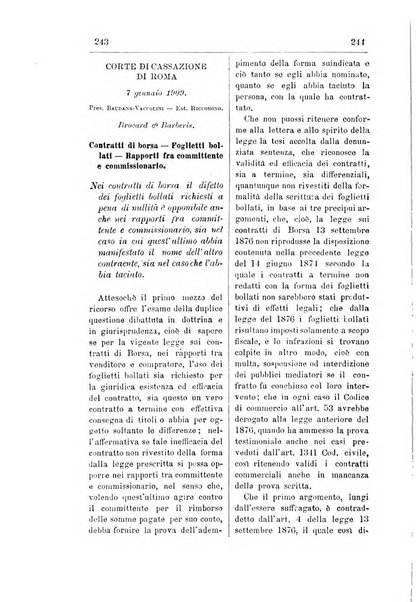 Il diritto commerciale rivista periodica e critica di giurisprudenza e legislazione