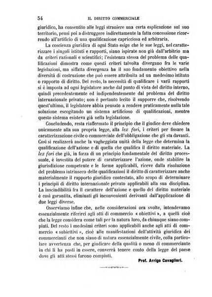 Il diritto commerciale rivista periodica e critica di giurisprudenza e legislazione