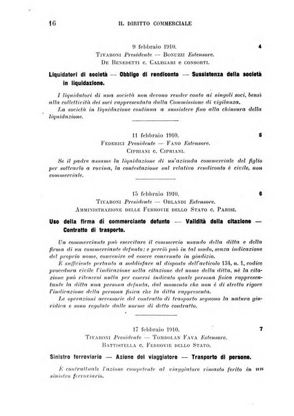 Il diritto commerciale rivista periodica e critica di giurisprudenza e legislazione