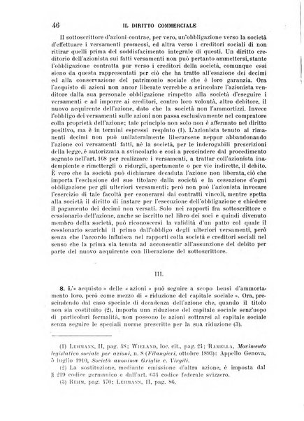 Il diritto commerciale rivista periodica e critica di giurisprudenza e legislazione