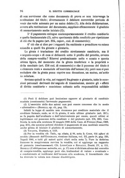 Il diritto commerciale rivista periodica e critica di giurisprudenza e legislazione