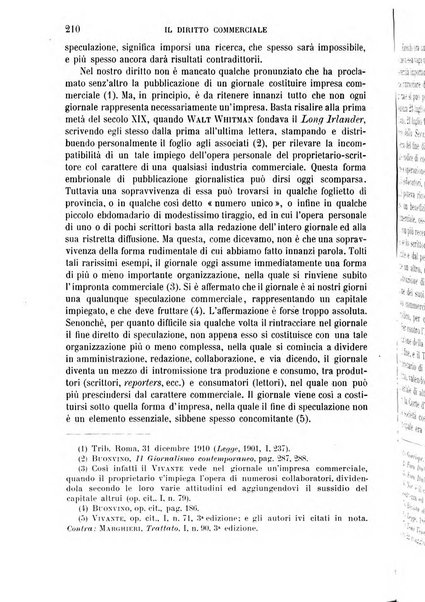 Il diritto commerciale rivista periodica e critica di giurisprudenza e legislazione