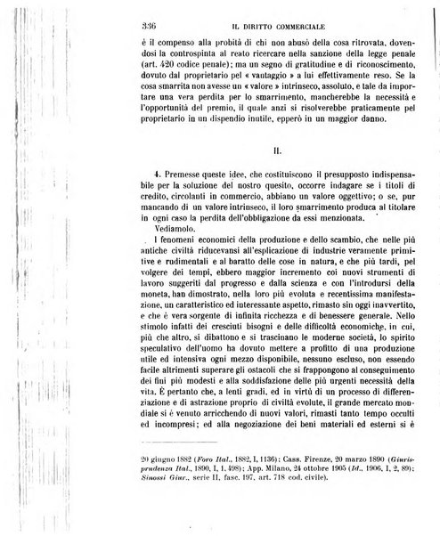 Il diritto commerciale rivista periodica e critica di giurisprudenza e legislazione