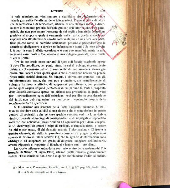 Il diritto commerciale rivista periodica e critica di giurisprudenza e legislazione