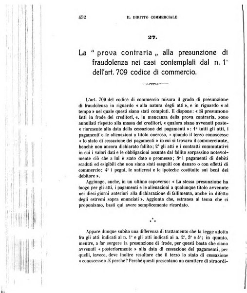 Il diritto commerciale rivista periodica e critica di giurisprudenza e legislazione