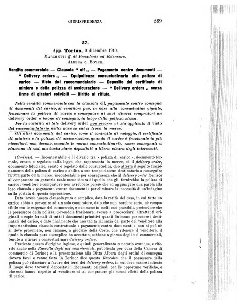 Il diritto commerciale rivista periodica e critica di giurisprudenza e legislazione