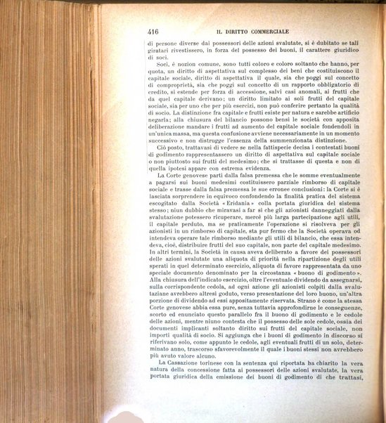 Il diritto commerciale rivista periodica e critica di giurisprudenza e legislazione