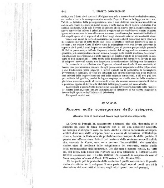 Il diritto commerciale rivista periodica e critica di giurisprudenza e legislazione