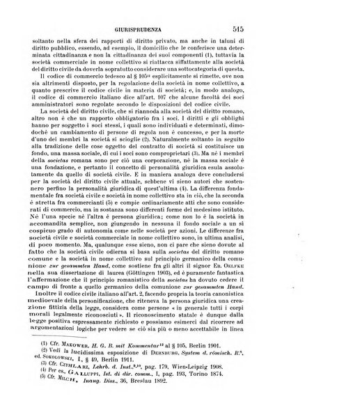 Il diritto commerciale rivista periodica e critica di giurisprudenza e legislazione